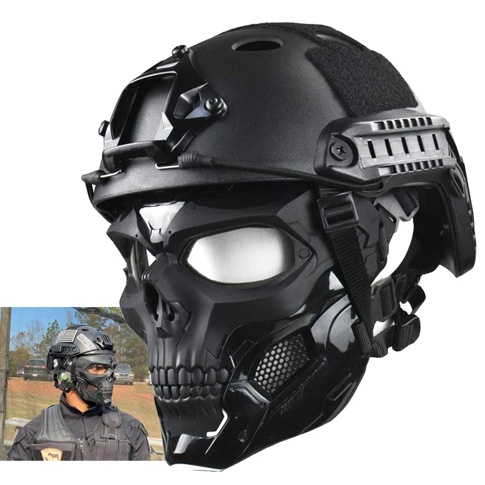 Маска с изображением черепа из стекловолокна и нейлона ударопрочная для