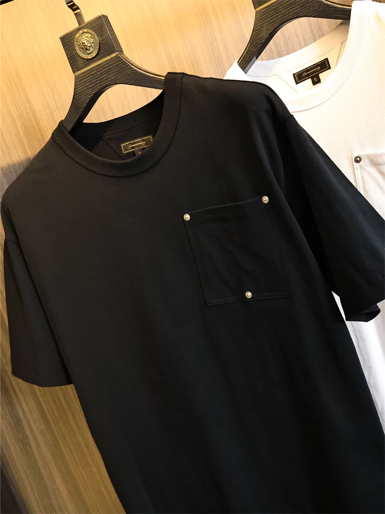 Y Версия Шкаф 5K+! 260 г длинноволокнистого хлопка! Летняя мужская сумка с нашивками