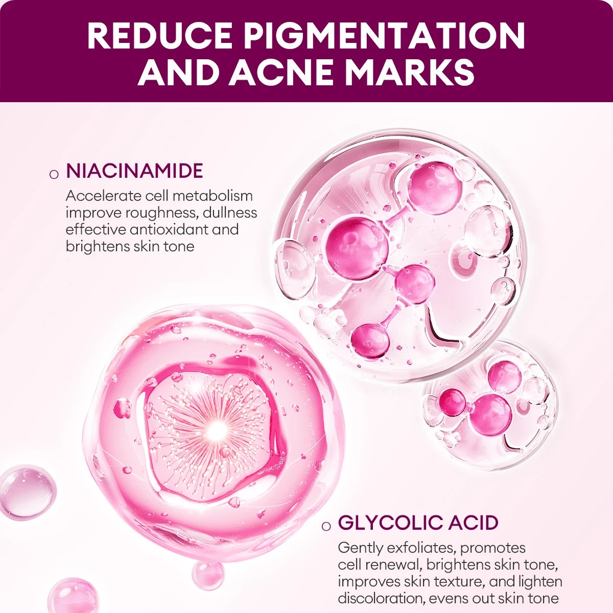 VIBRANT GLAMOUR Тоник с гликолевой кислотой нежное отшелушивание осветление исчезает