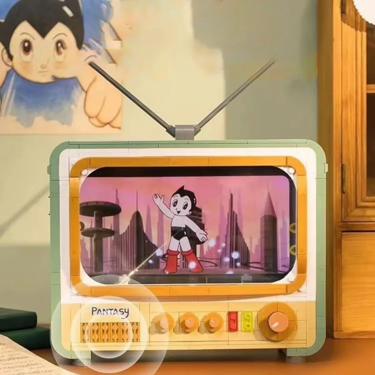 Ретро-стиль Pantazi Tv Set Строительные Блоки Игрушка Обучающая Головоломка сделай Сам