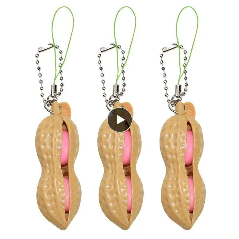 

Fidget Toys Decompression Peanut Toys Squishy Squeeze Beans Edamame Keychain Cute Stress Releiver Adult Kids Toys Fidget Toys