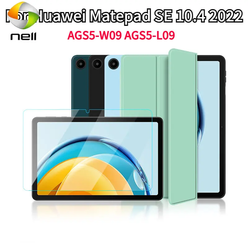 

Чехол для Huawei MatePad SE 10,4 2022, ультратонкий умный чехол для Matepad SE AGS5-L09 W09 с защитной стеклянной пленкой 1 шт.