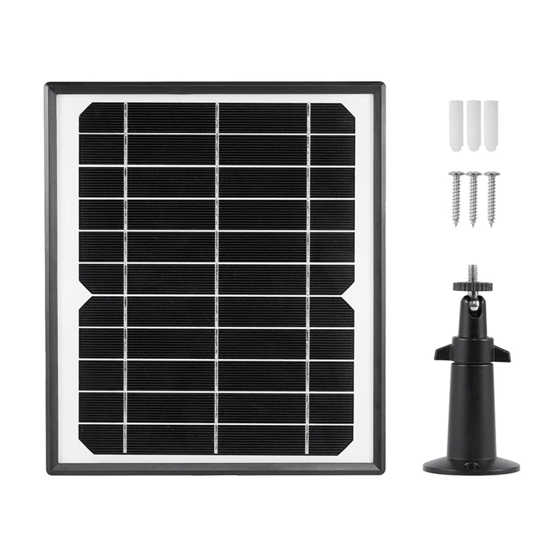 6W Solar Panel Micro-Charger Monitoring Solar Charging Panel Monocrystalline Solar Charger Outdoor Camera Doorbell