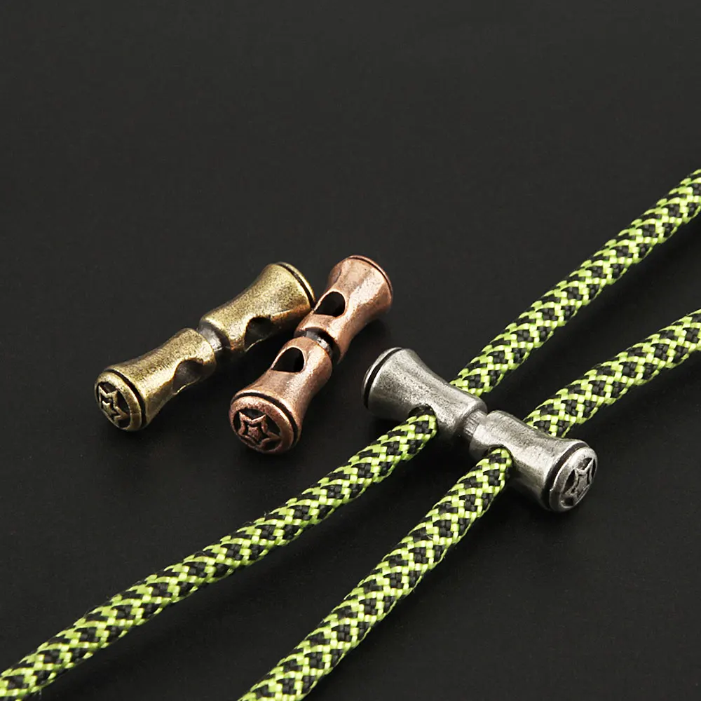 

Simple Knife Beads Pendant Brass DIY Bead Umbrella Rope Paracord Tail Buckle Keyring Accessories