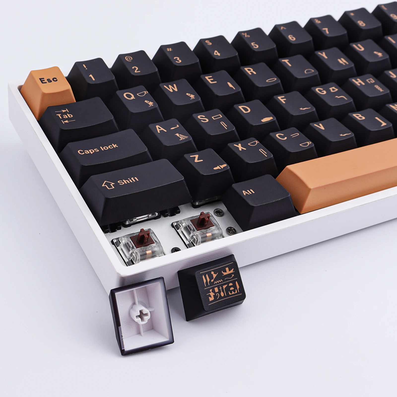 Фото Клавиши GMK имя Фараона PBT, 129 клавиш, вишневый профиль, краситель SUB GMK, персонализированные колпачки клавиш для механической клавиатуры Cherry MX Switch №4
