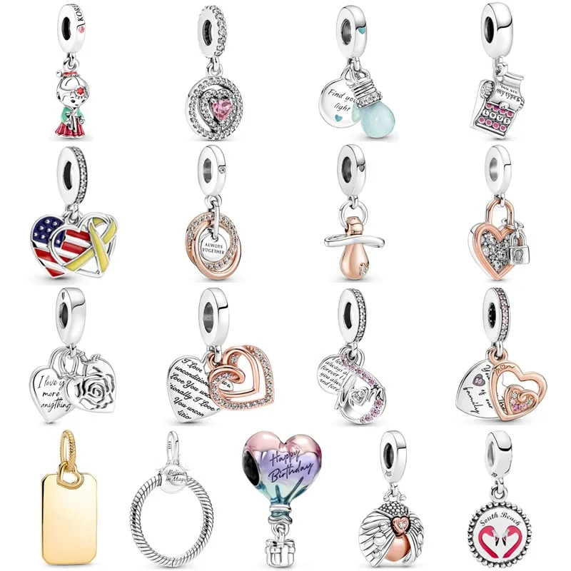 

Мерцающая серебряная подвеска, светящаяся в темноте лампочка, Двойной Ореол, сердце, навесной замок, подвеска из бисера, подходит для популя...