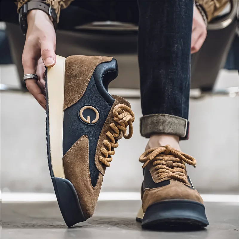 Мужская повседневная обувь новинка 2024 летняя трендовая Joker с толстой подошвой