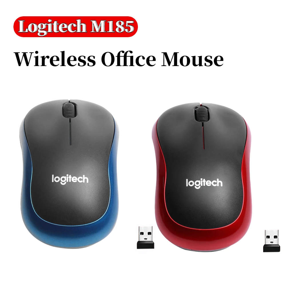 

Logitech M185/M330 Wireless Mouse 1000DPI 2.4Ghz Optical Ergonomic Silent Mice for Office Home Using PC/Laptop Games Mouse