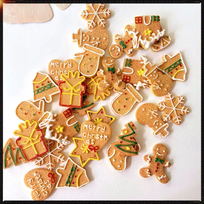 

10Pcs/set NEW Christmas Series Resin Flat Back Scrapbooking DIY Baby Headwear Home Decoration Bow Ornament Accessories Decor