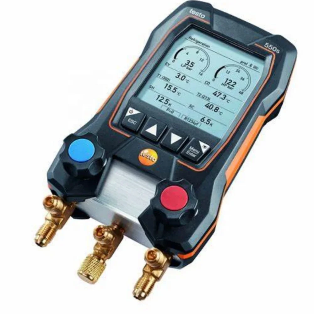 Интеллектуальный цифровой коллектор Testo 550s с Bluetooth и двухходовым клапаном