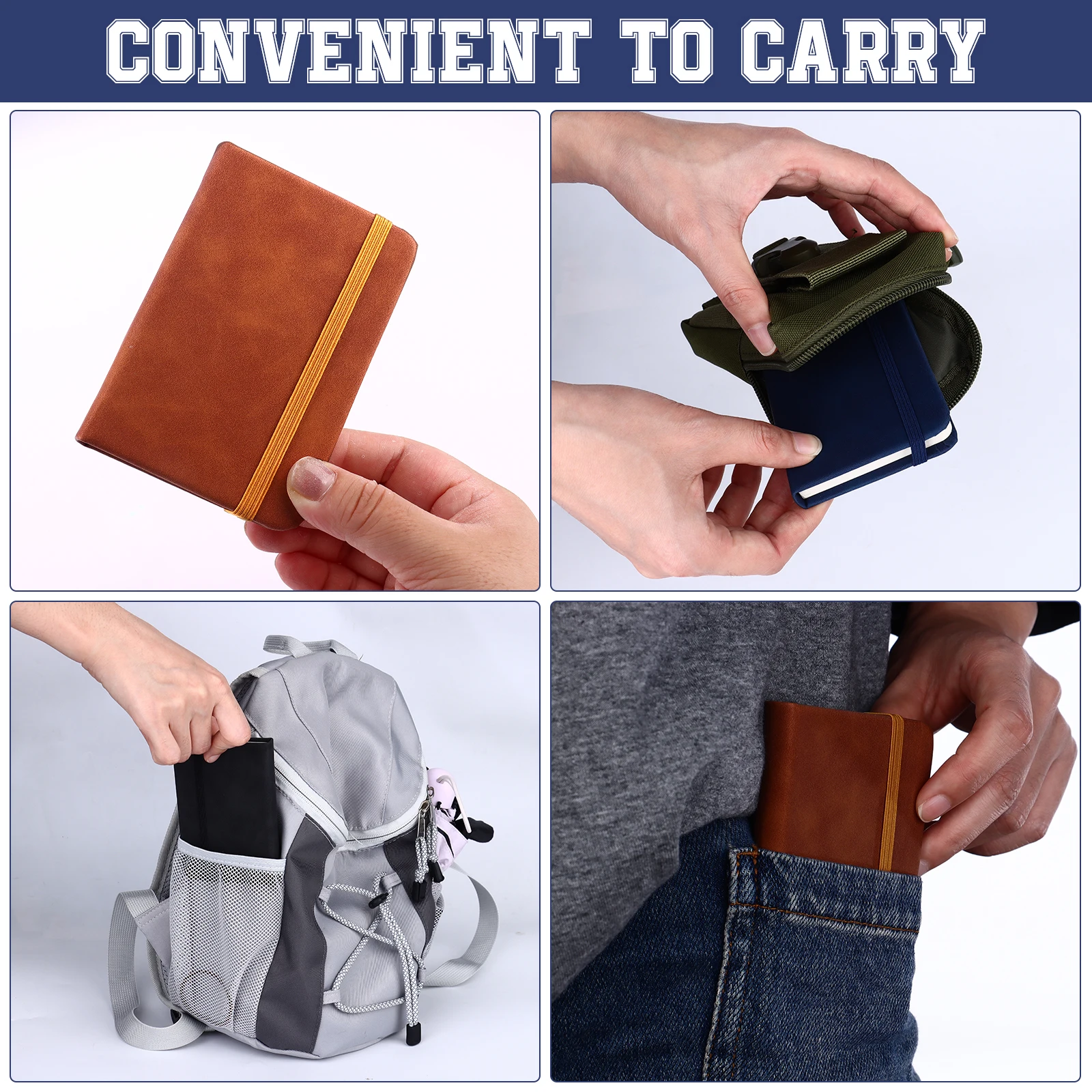 10 шт. кожаный карманный блокнот A7 в твердом переплете 3 х 4 дюйма мини-блокнот с