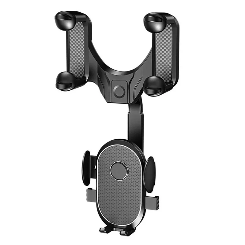 

360° Car Rearview Mirror Mobile Phone Holders Universal Auto GPS Navigation Bracket Adjustable Stand Hanging Cell Phone Bracket