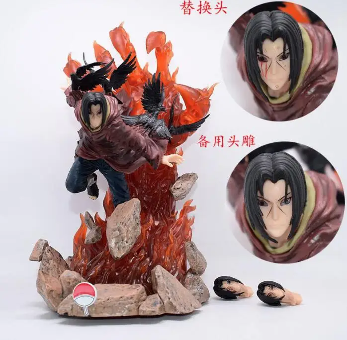 

25cm Naruto Shippuden Uchiha Itachi with 2 Heads Collection Action Figure Toys