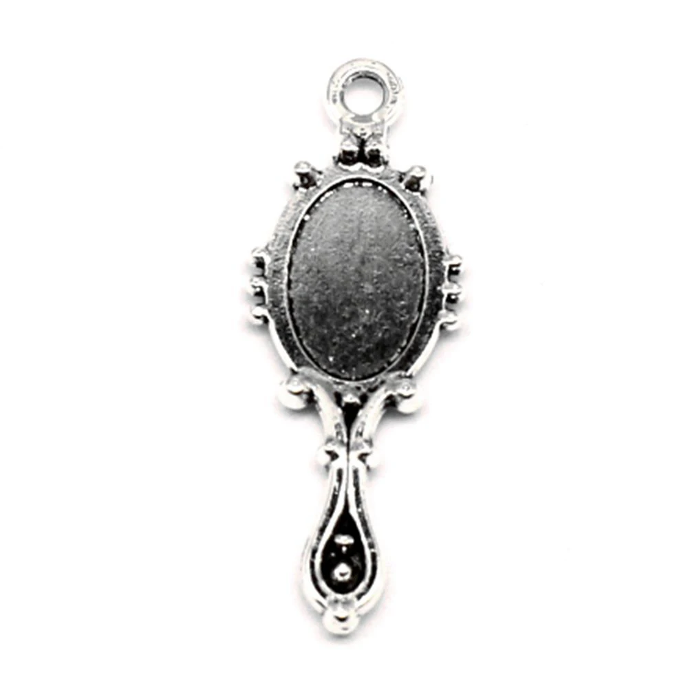 

Mirror Charm For Making Jewelry Diy Finding 6pcs 27x75mm
