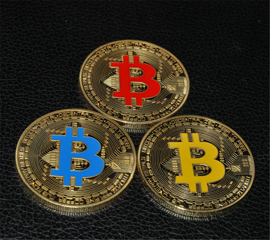 Sample order!Mix3pcs/lot /$8.99 Gold Plated and Copper and Silver plated 1oz Bitcoin coin Casascius BTC 1 Physical Bit Coins