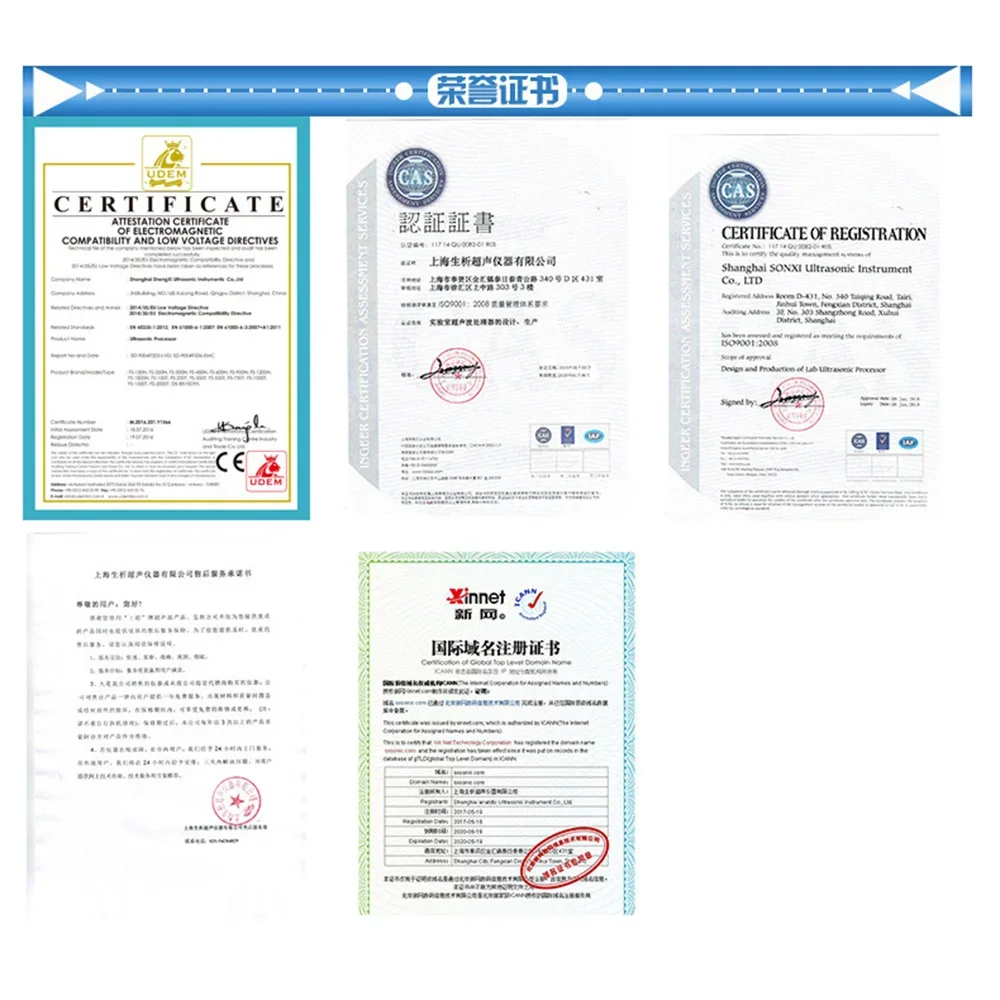 FB-300T Ультразвуковой процессор для разрушения ячеек мощностью 300 Вт CE ISO 0 1-300 мл