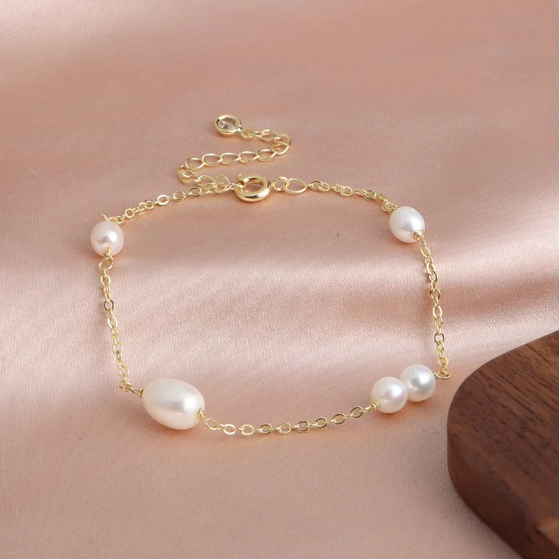 Minar модные браслеты из натурального пресноводного жемчуга с бисером для женщин