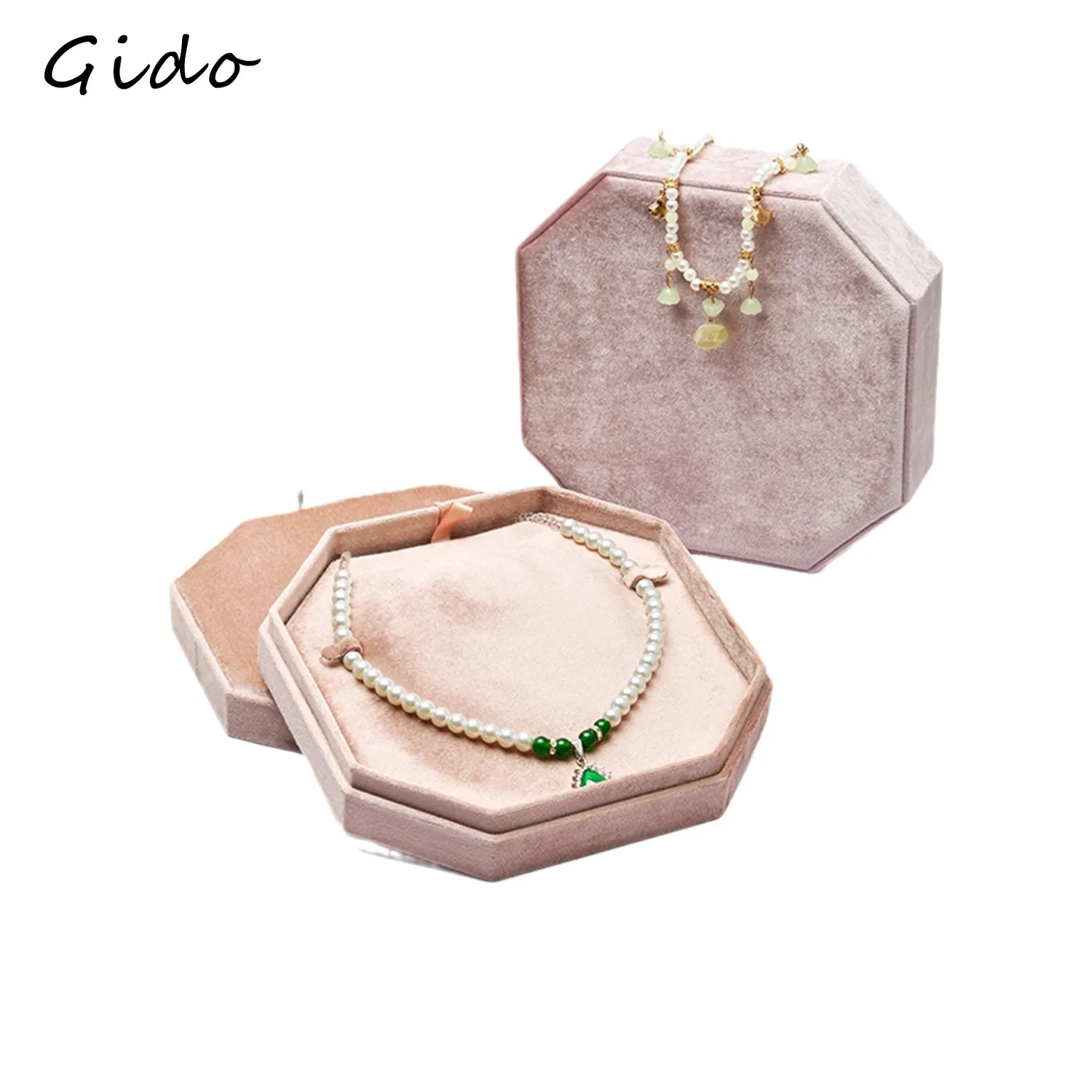 Бархатная шкатулка для ювелирных изделий ожерелья коробка хранения банкетного