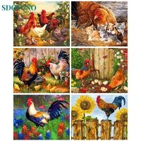 sdoyuno 60x75cm picture by number animal kits coloring paint canvas painting by number drawing diy gift home decortion wall art