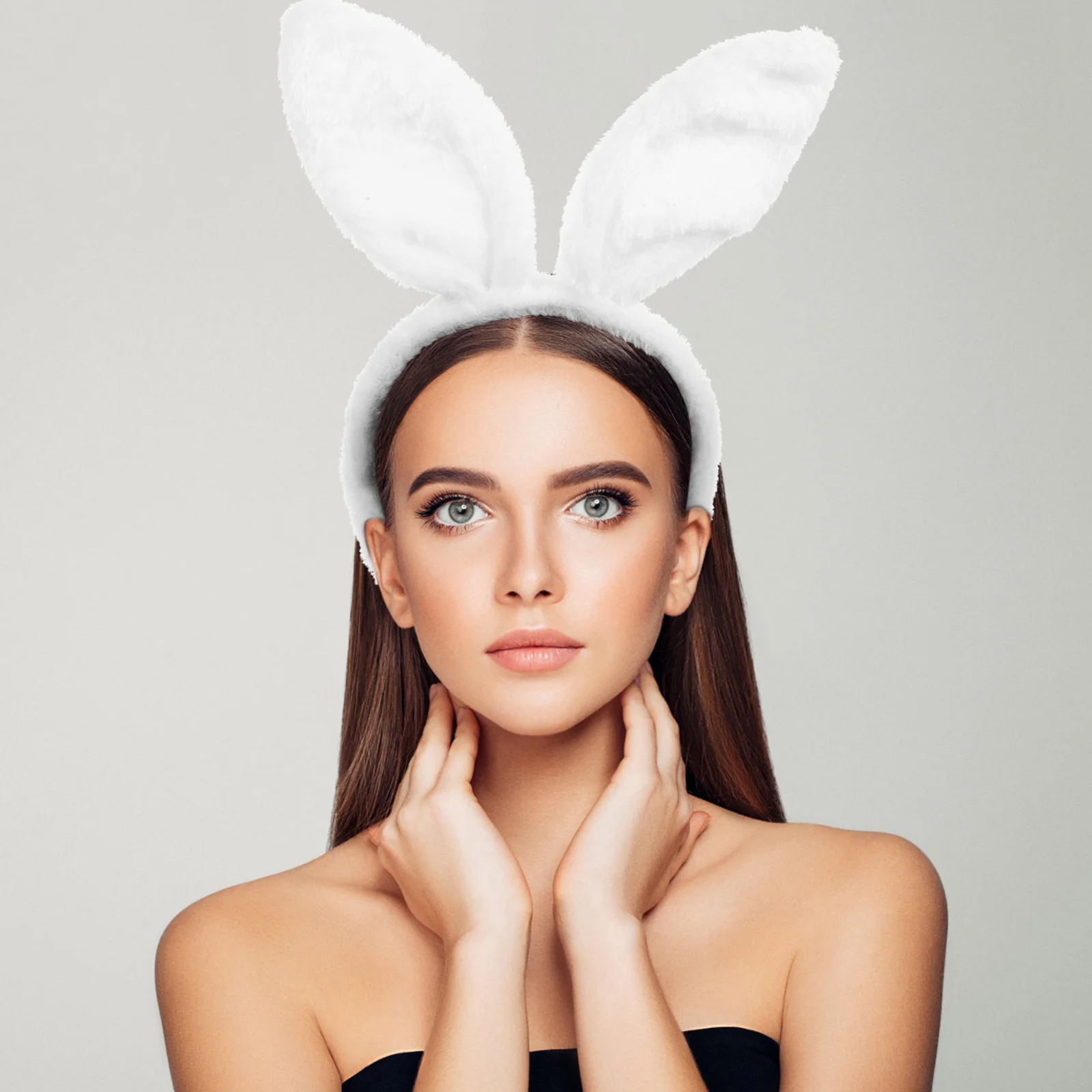 Красные аксессуары повязка на голову с ушками животных вечерние принадлежности