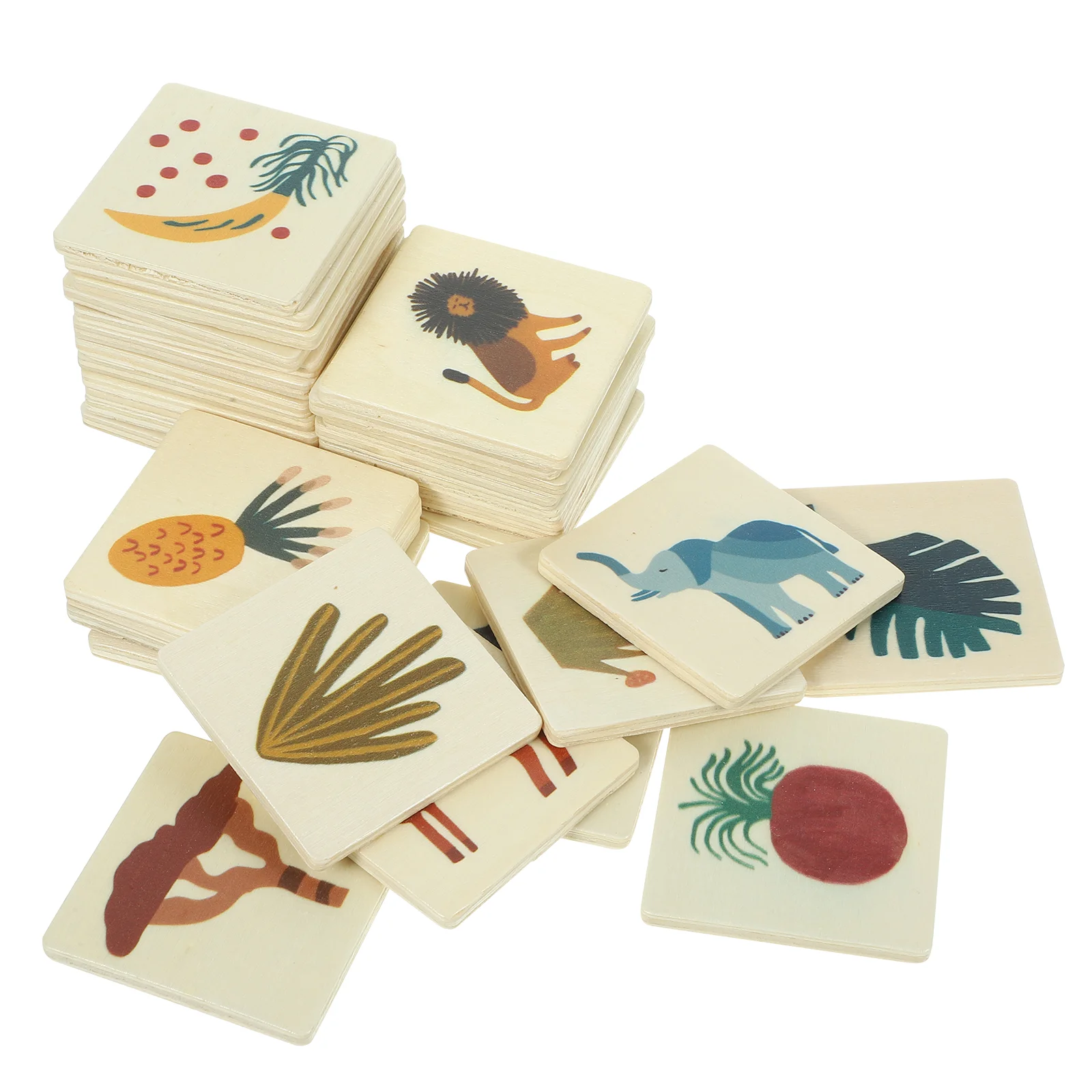 

Cute Cards Toy Montessori Outdoor Toys Cartoon Education Plaything Toddlers Wooden Preschool Table Runners