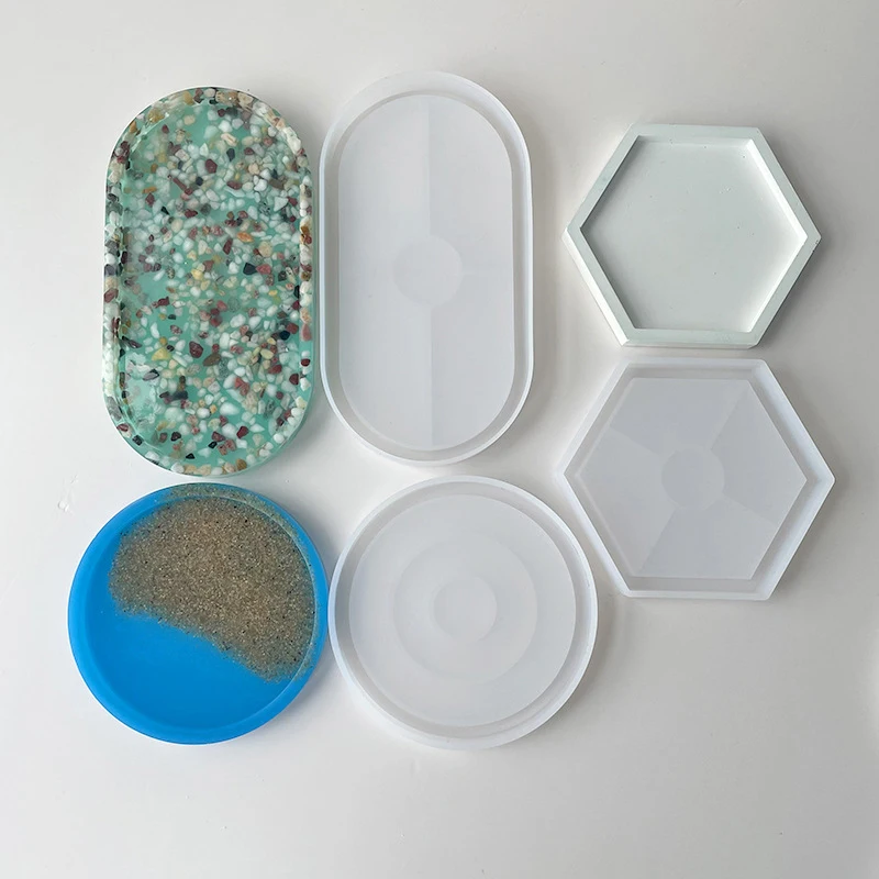 

DIY Oval Tray Mold Storage Box Silicone Mold Oval Coaster Crystal Mold Ashtray Cement Flower Pot Mold Resin Casting Plaster Mold