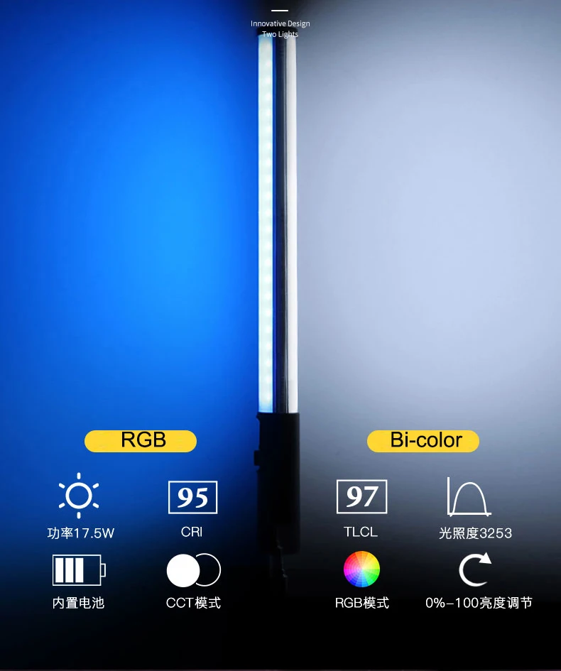 Ручсветильник Светодиодная лампа Pixel S24 трубка для фотосъемки RGB 2500-8500K