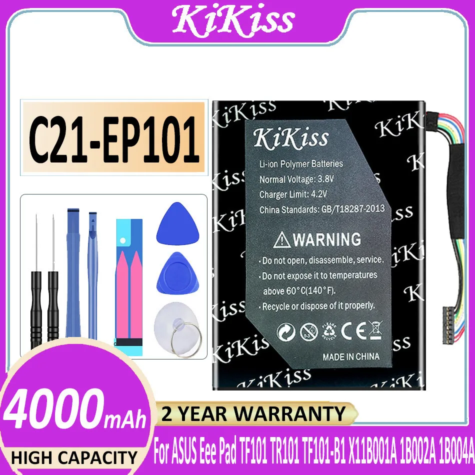 

KiKiss C21-EP101 C21EP101 Tablet Battery for ASUS Eee Pad Transformer TF101 TR101 4000mAh Powerful Battery + Track NO