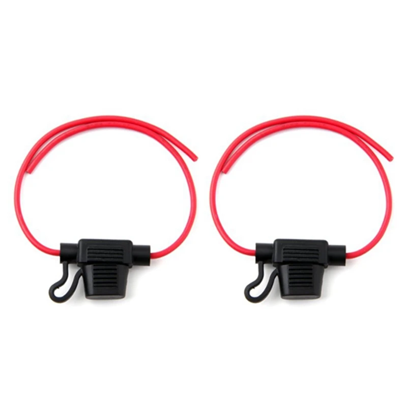 

2X 14AWG Wire In-Line Car Automotive Blade Fuse Holder Fuseholder 20A