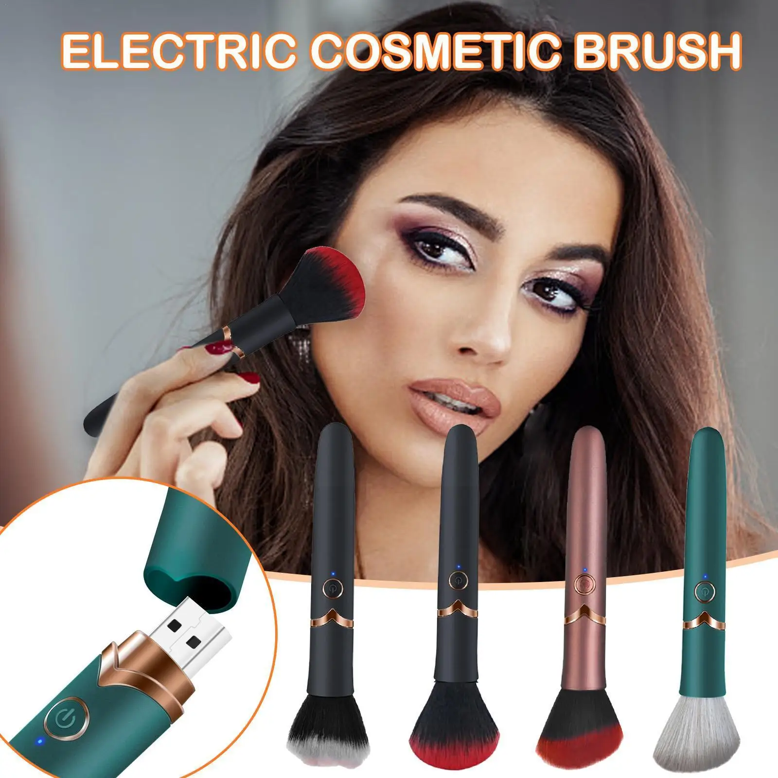 

New Electric Makeup Brush Foundation Brush 10 Speeds Massage Vibration Loose Powder Blush For Face Makeup Beauty T U4C8