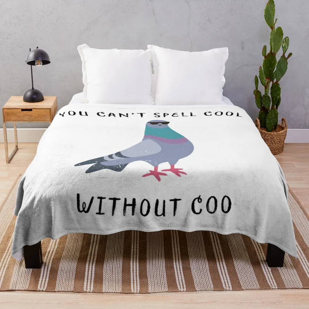 

Cool pigeon Throw Blanket blanket with well thick king wool flannel fabric crochet crochet luxury brand blanket