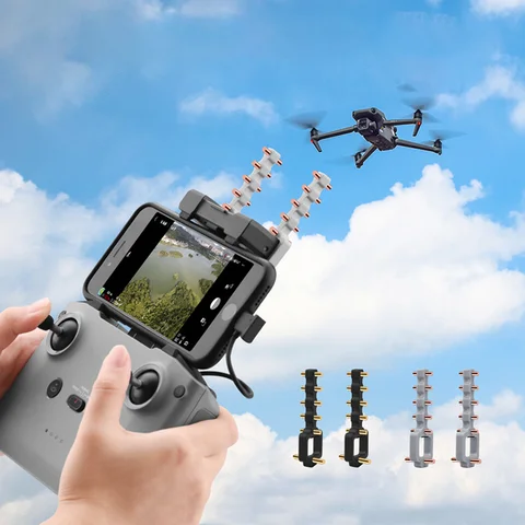 2 шт. антенна Yagi для DJI Mini 4 Pro RC2, аксессуары для контроллера, усилитель сигнала, расширяет дальность полета, аксессуары для дронов, черный