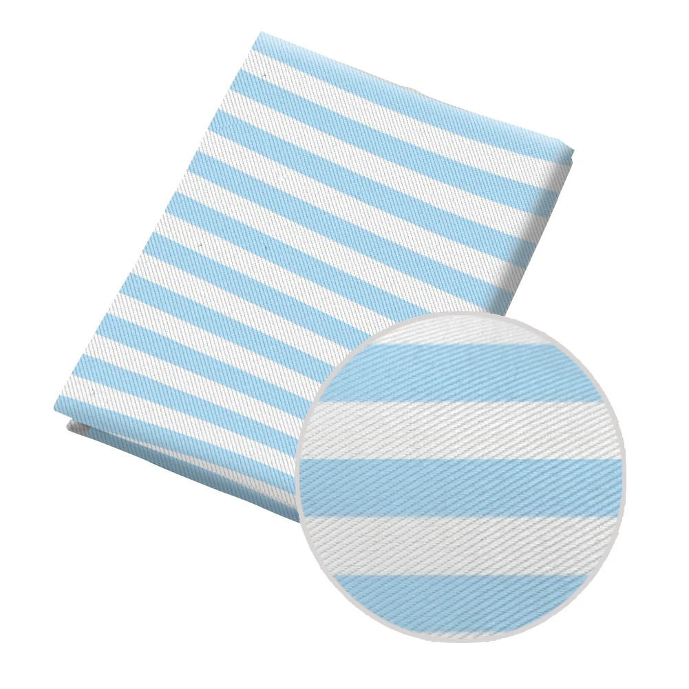 

Polyester Cotton Twill Fabric Patchwor Printed 50*145CM Fabric Colorful Stripe Pattern Printed