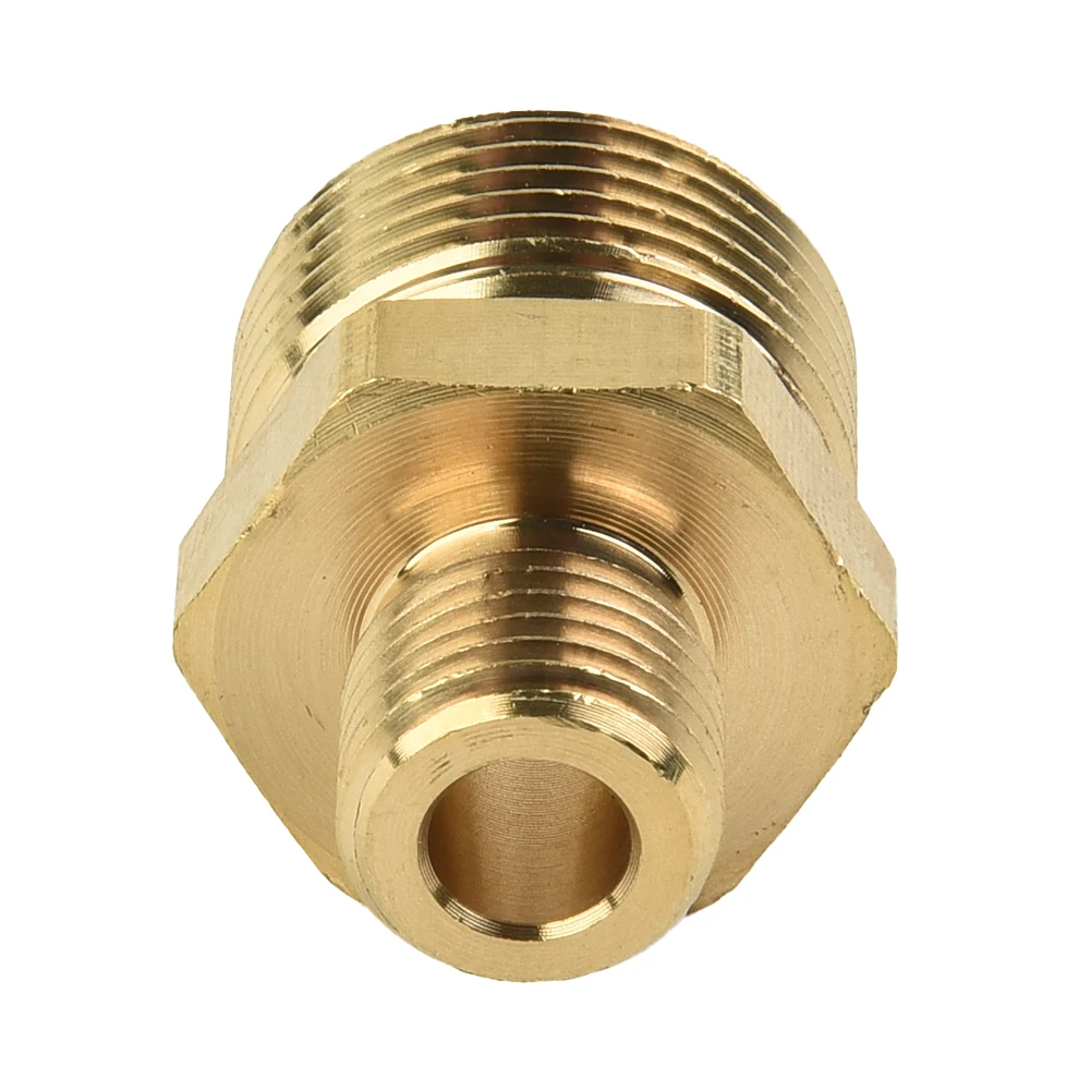 Фото Переходник Drision Male M22 на 1/4 дюйма, латунный соединитель для водоструйных аппаратов, фитинг-адаптер для мойки автомобилей под высоким давлением №1