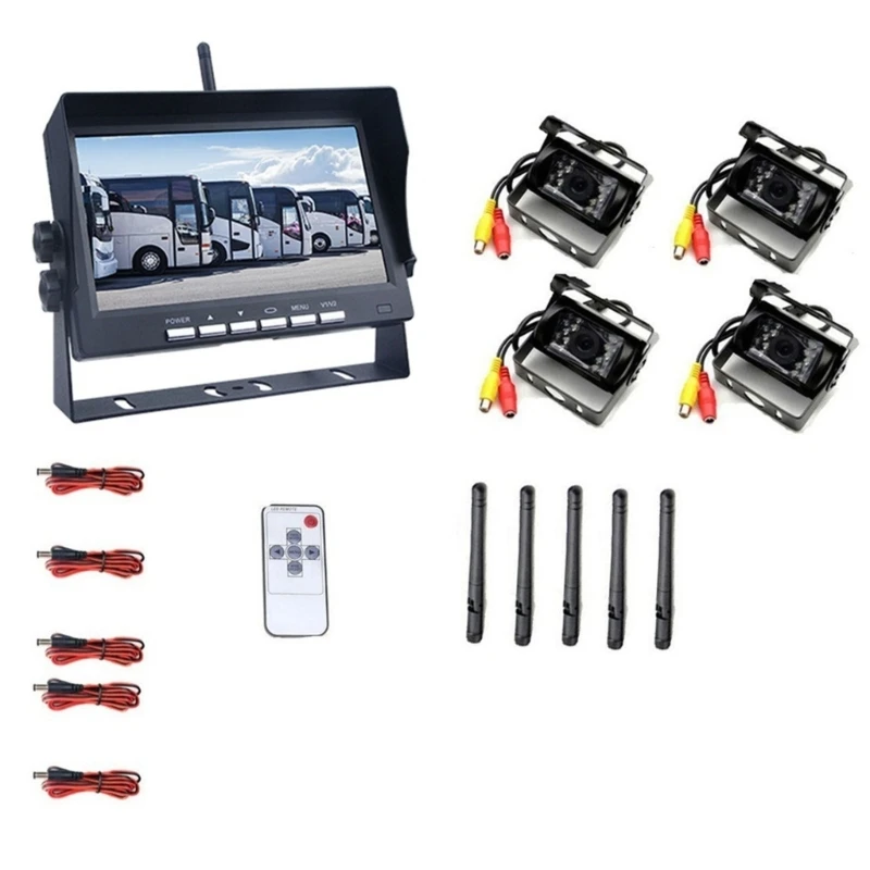 

7 Inch Wireless Screen Night-Vision Reverse Excavator Monitors Reversing Camera R2LC