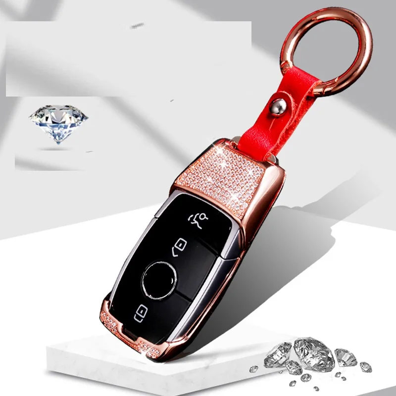 

New Luxury Diamond Car Key Case Key Shell Key Fob For Mercedes Benz C Class W205 C200 C180 C260 C300 E Class W213 E200 S Class