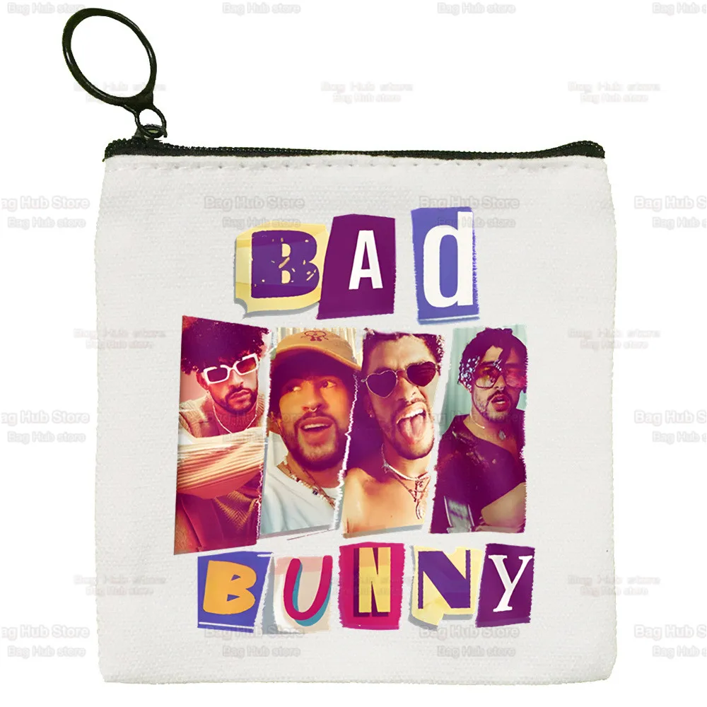 Un Verano Sin Ti Simple Canvas Coin Purse Bad Bunny Maluma Cute Cartoon Yo Perreo Sola Key Case Lady Bag Coin Storage Bag