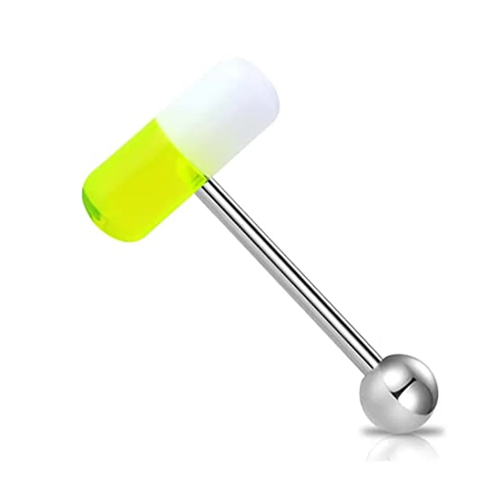 Тело панк 4 шт. из нержавеющей стали 14G Φ желтое женское ювелирное изделие для