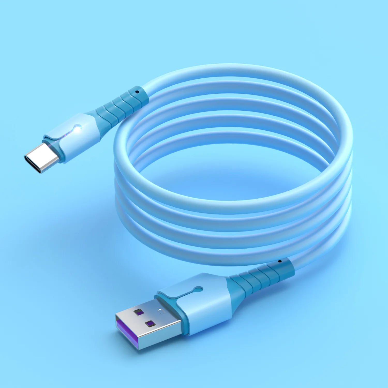 

For iphone 12 Pro Max 3A Usb C Cable Liquid Silica Gel Type-C Cord Mobile Phone Cables for phone 13 pro Max 12 11 8 Xiaomi