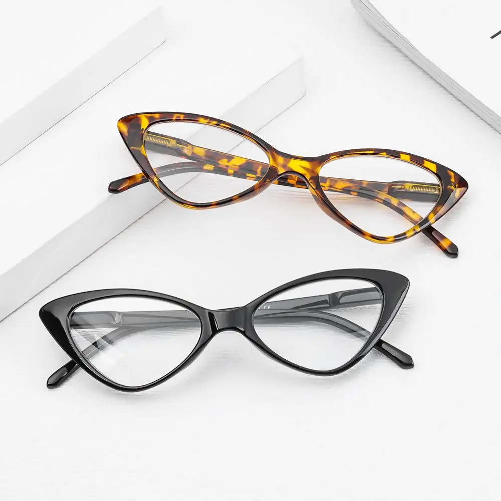 Женские очки для чтения кошачий глаз сверхлегкие в маленькой оправе с