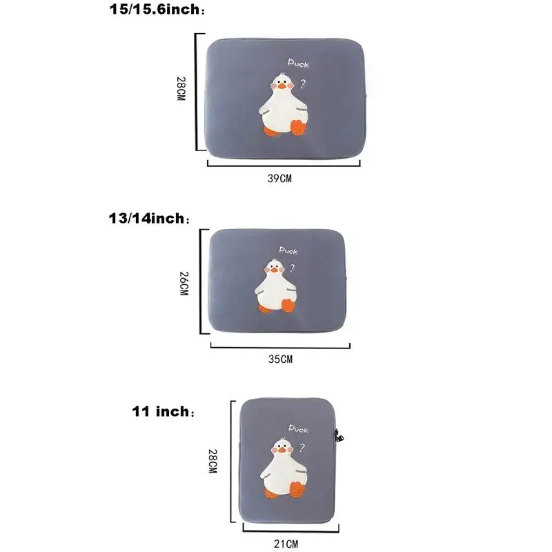 Girls Cute Cartoon Laptop Sleeves 11 13 14 15 15.6 Inch Cover for Macbook Air Ipad Pro 11 12.9 ASUS Laptop Carrying Bag Pouch images - 6