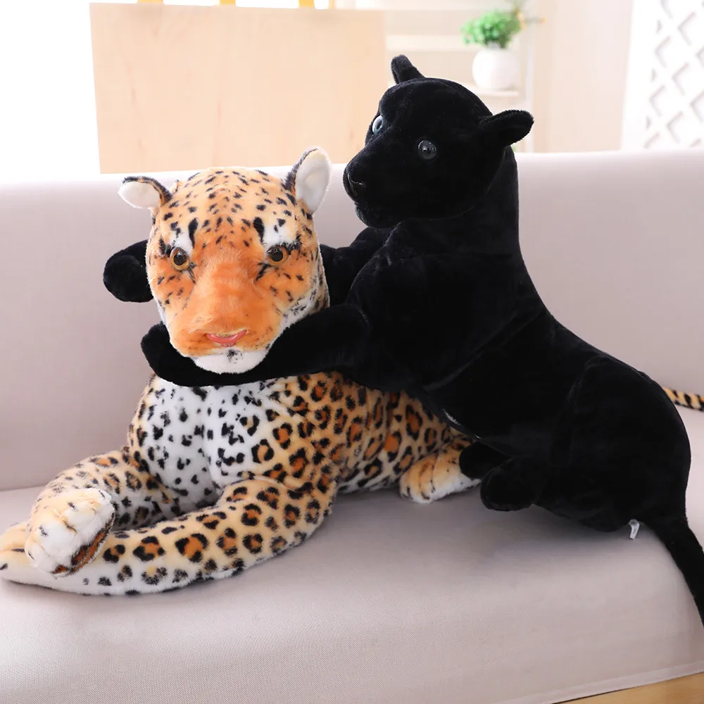 

Forest King Panthera Pardus Jaguar Multisizes Simulation Stuffed Wild Animal Cheetah Plush Black Panther Leopard Soft Toys