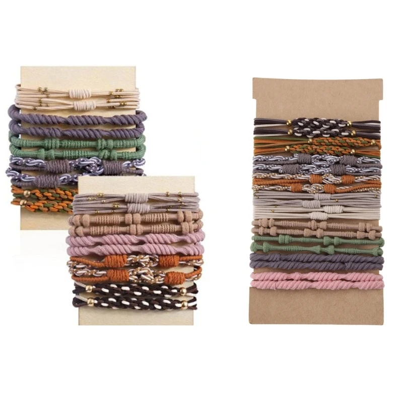 

20pcs/set Bohemian Hair Ties BohoBracelet Hair Ties Bracelet Ponytail Holder
