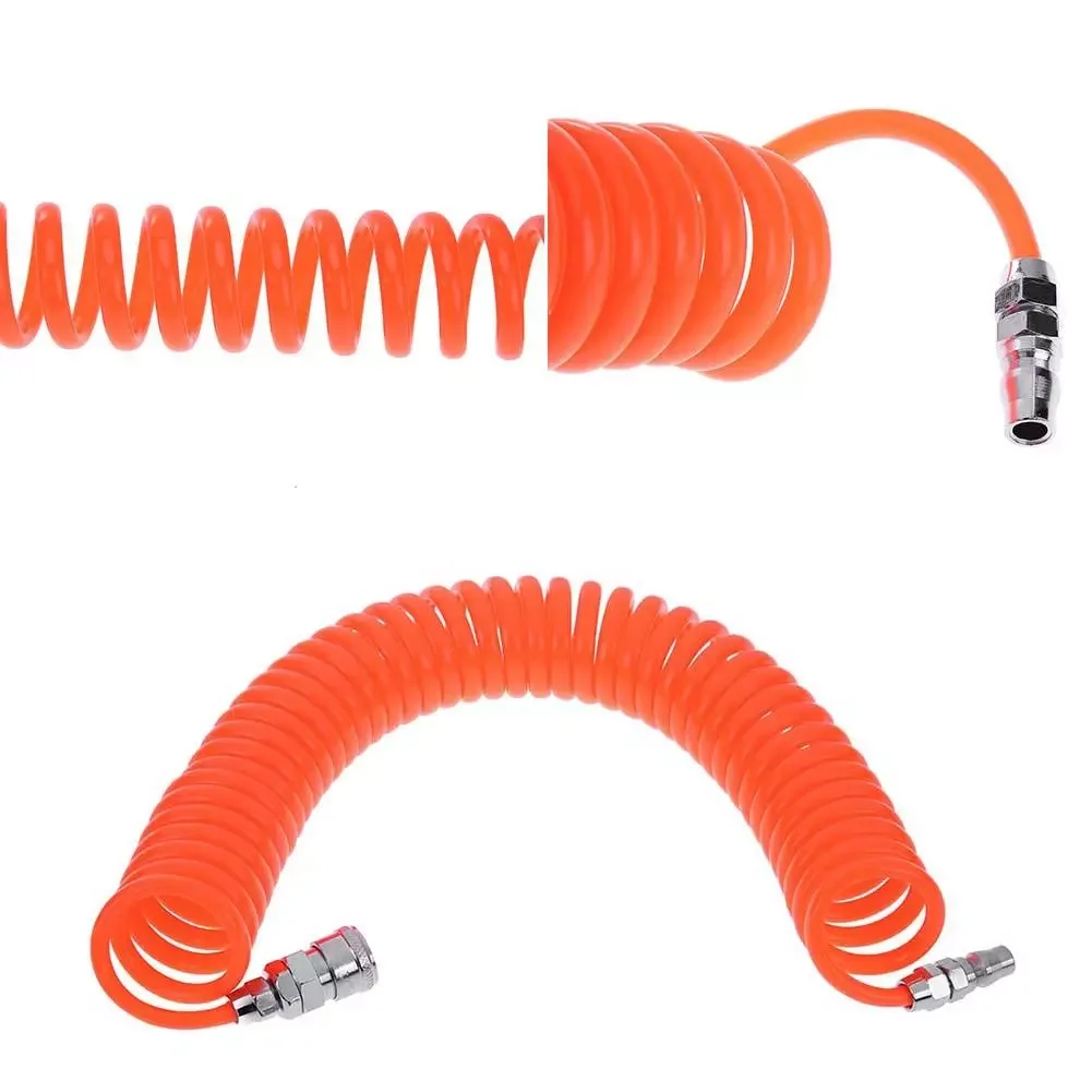 

NEW PE Flexible Compressor Air Hose Durable Practical Pneumatic Easy Apply Extension Inflating Coil Adapter Quick Coupler