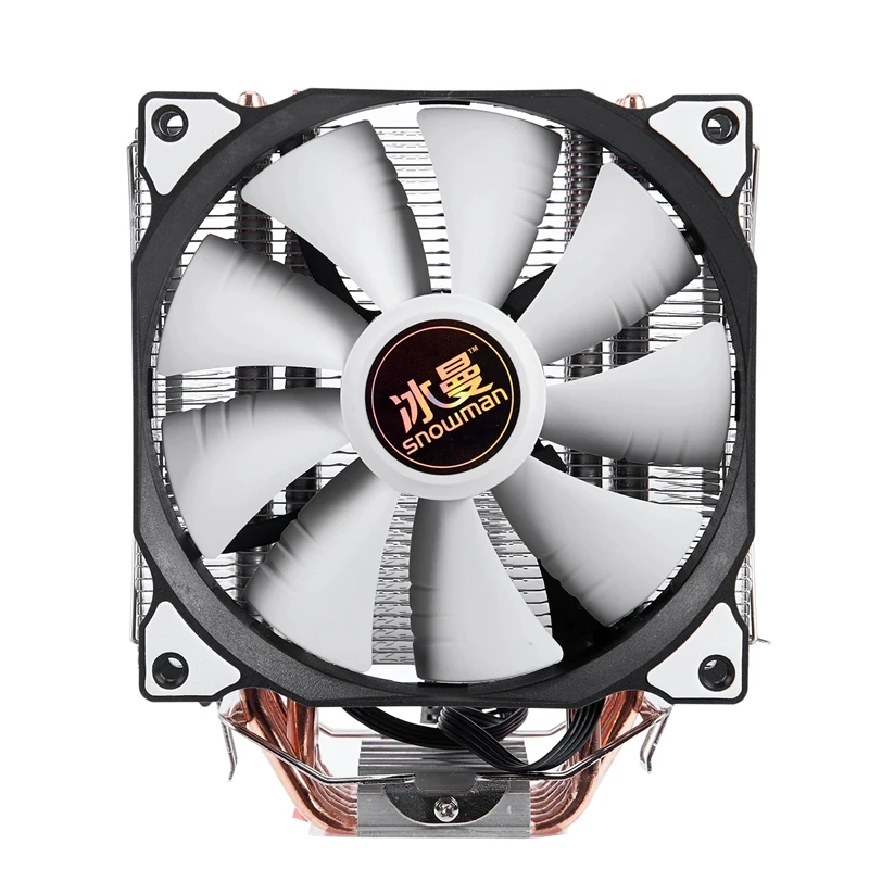 SNOWMAN M-T6 CPU Cooler 6 Heat Pipe 4Pin Pwm 120mm Silent Fan Desktop PC Cooler for Intel LGA1150/1151/1155/1156/1366-Dual Fan