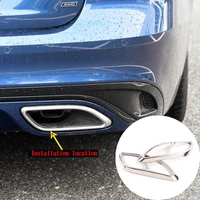 for jaguar f pacexfl 2021 car styling four out tail throat decorative frame stainless steel exterior modification accessories