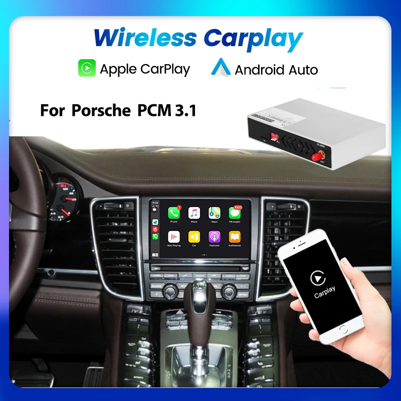 

Беспроводной Apple Carplay для Porsche Cayenne Macan Cayman Panamera Boxster 718 911 2010-2016 PCM3.1 Android автомобильный интерфейс CarPlay
