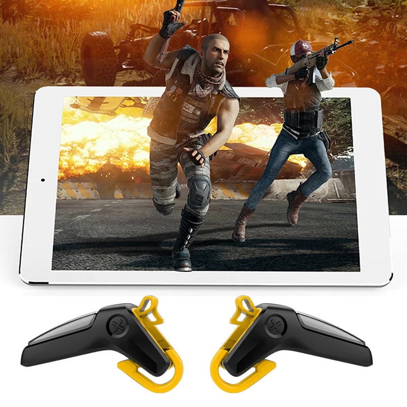 

1 Pair Wired Handle Control Game Game Auxiliary Gamepad Controller Durable Portable For Mobile Phone Black Game Accessories