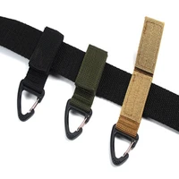 portable nylon webbing military supplies hang buckle strap carabiners tactical buckle belt clips keychain