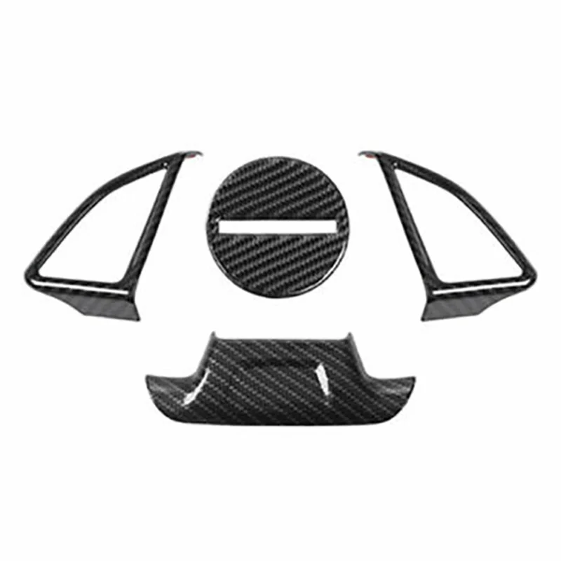 For Chevrolet Camaro -2019 Car Carbon Fiber Steering Wheel Switch Button Sticker Cover Trim Frame Accessories